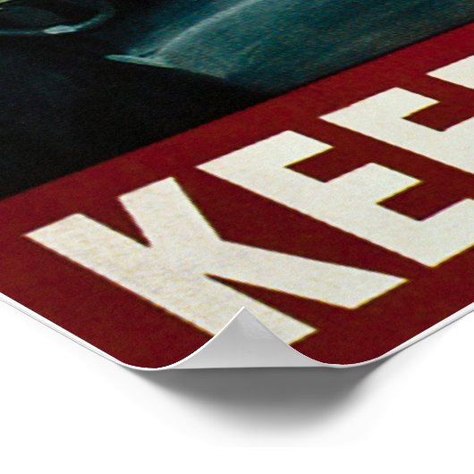 Battle Stations! Blijf vechten.  WW2 Poster (Hoek)