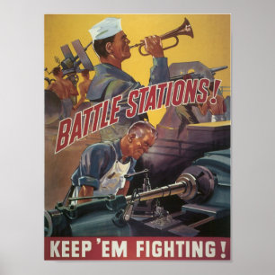 Battle Stations ~ Hou 'Em Fighting' Poster