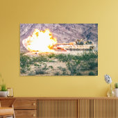 BATTLE TANK - M1 Abramen 24x36 Canvas Afdruk (Insitu (Woonkamer))