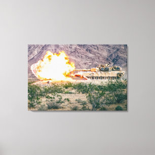 BATTLE TANK - M1 Abramen 24x36 Canvas Afdruk