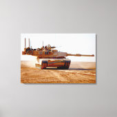 BATTLE TANK - M1 Abramen 24x36 Canvas Afdruk (Voorkant)