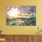 BATTLE TANK - M1 Abramen 40x60 Canvas Afdruk (Insitu (Woonkamer))