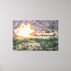 BATTLE TANK - M1 Abramen 40x60 Canvas Afdruk