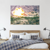 BATTLE TANK - M1 Abramen 40x60 Canvas Afdruk (Insitu (Slaapkamer))