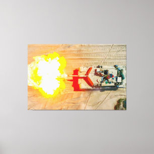 BATTLE TANK - M1 Abramen 40x60 Canvas Afdruk