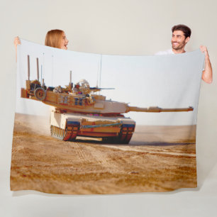 BATTLE TANK - M1-Abramen Fleece Deken