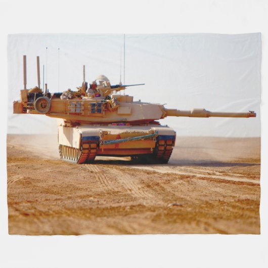 BATTLE TANK - M1-Abramen Fleece Deken (Voorkant (Horizontaal))