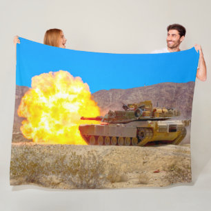 BATTLE TANK - M1-Abramen Fleece Deken