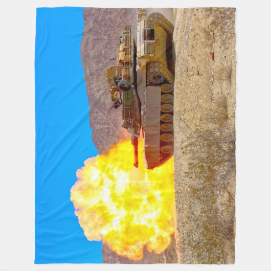 BATTLE TANK - M1-Abramen Fleece Deken (Voorkant)