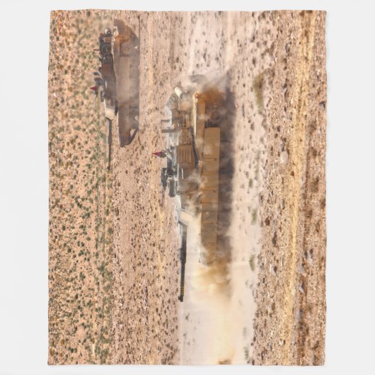 BATTLE TANK - M1-Abramen Fleece Deken (Voorkant)