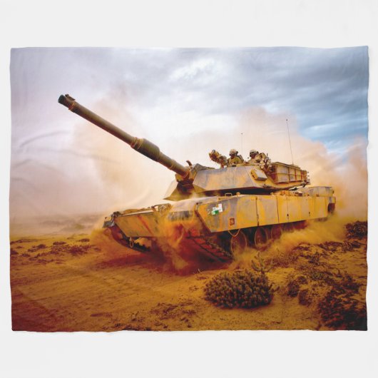 BATTLE TANK - M1-Abramen Fleece Deken (Voorkant (Horizontaal))