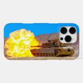 BATTLE TANK - M1-Abramen iPhone Hoesje (Achterkant horizontaal)
