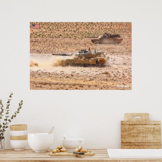 BATTLE TANK - M1-Abramen Poster (Keuken)