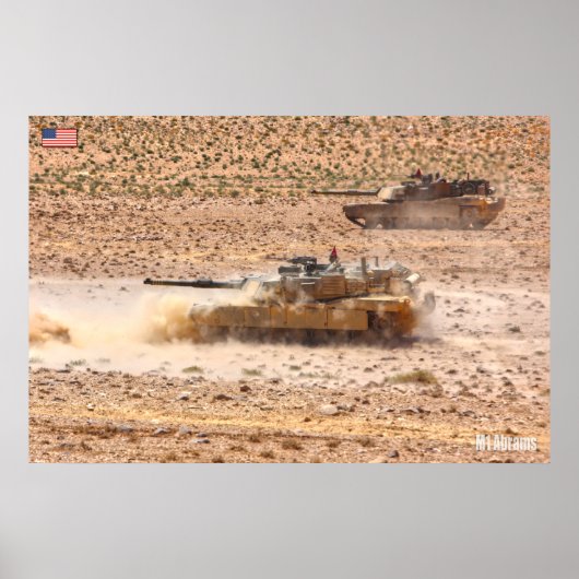 BATTLE TANK - M1-Abramen Poster (Voorkant)