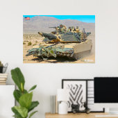 BATTLE TANK - M1-Abramen Poster (Thuiskantoor)