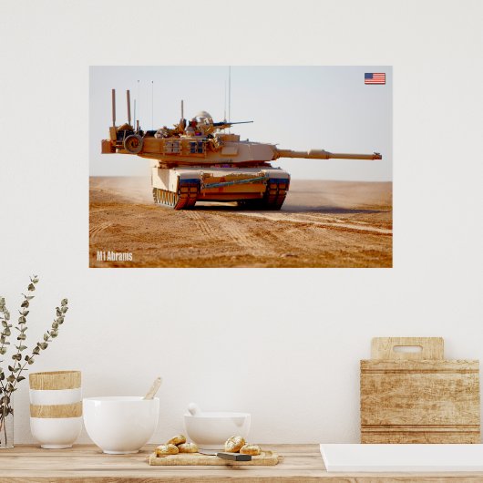 BATTLE TANK - M1-Abramen Poster (Keuken)