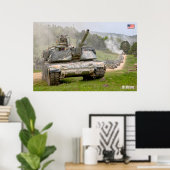 BATTLE TANK - M1-Abramen Poster (Thuiskantoor)