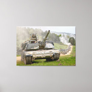 BATTLE TANK - M1 Abrams 32x48 Canvas Afdruk