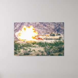 BATTLE TANK - M1 Abrams 32x48 Canvas Afdruk