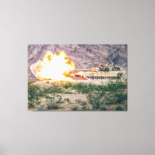 BATTLE TANK - M1 Abrams 32x48 Canvas Afdruk (Voorkant)