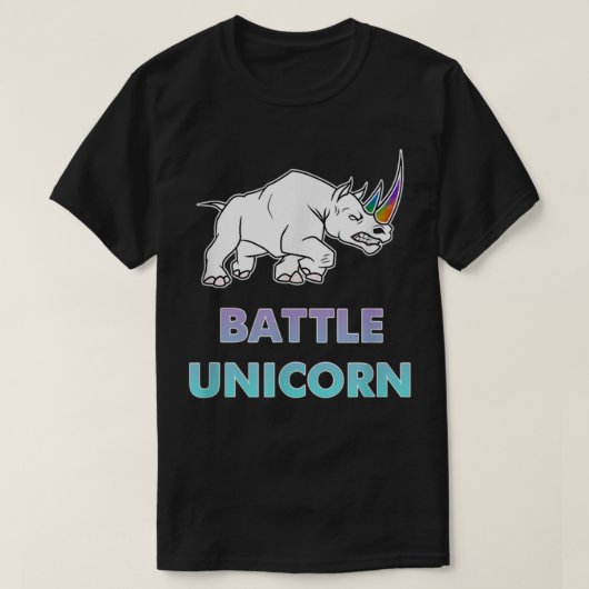 Battle Unicorn Rainbow Rhino 371 T-shirt (Design voorkant)