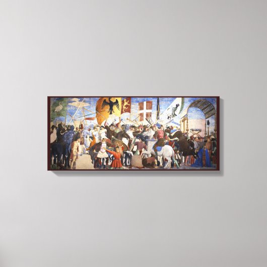 BATTLE VAN HERACLIUS, DOOR Piero Della Francesca Canvas Afdruk (Voorkant)