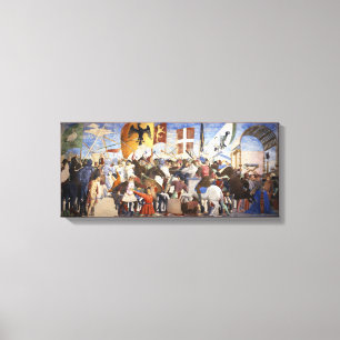 BATTLE VAN HERACLIUS, DOOR Piero Della Francesca Canvas Afdruk