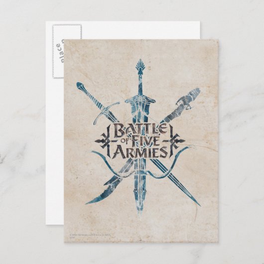 BATTLE VAN VIJF ARMIES™ Logo Briefkaart (Voorkant / Achterkant)