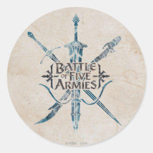 BATTLE VAN VIJF ARMIES™ Logo Ronde Sticker