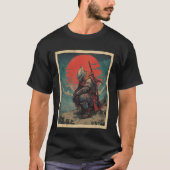 Battle Worn Masked Samurai Warrior Japanese Sun Ba T-shirt (Voorkant)