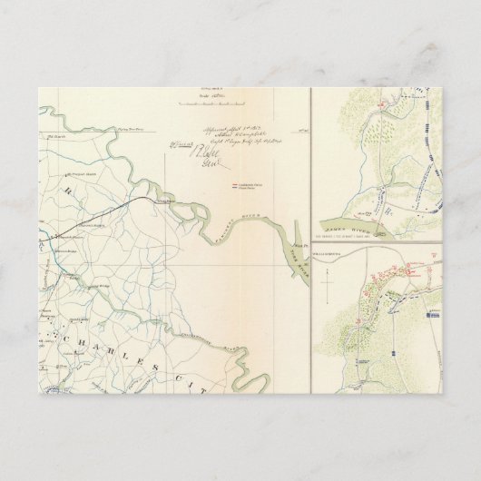 Battleareas Richmond, Va Briefkaart (Voorkant)