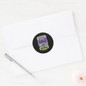 Battlebots Halloween Witch Doctor Sha Tarot Kaart Ronde Sticker (Envelop)