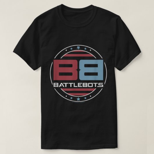 BattleBots Patriottic American Flag Circle Logo T-shirt (Design voorkant)