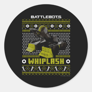 Battlebots Robot Whiplash Lelijk Ronde Sticker