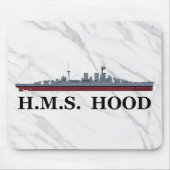 Battlecruiser Hood Mousepad Muismat (Voorkant)