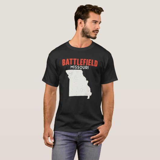 Battlefield Missouri USA State America Travel Miss T-shirt (Voorkant volledig)