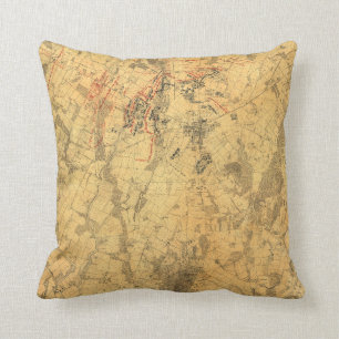 Battlefield of Gettysburg Map door John Bachelder Kussen