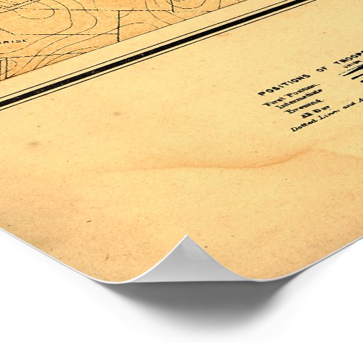 Battlefield of Gettysburg Map door John Bachelder Poster (Hoek)