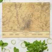 Battlefield of Gettysburg Map door John Bachelder Theedoek (Gevouwen)