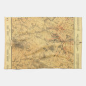 Battlefield of Gettysburg Map door John Bachelder Theedoek (Horizontaal)