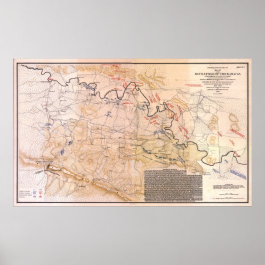 Battlefield van Chickamauga (1863) Poster (Voorkant)