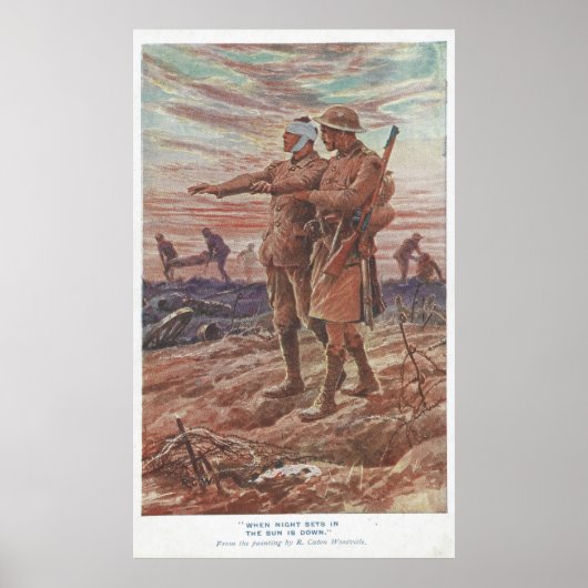 Battlefield War Friendship Leading Blind Solind Poster (Voorkant)