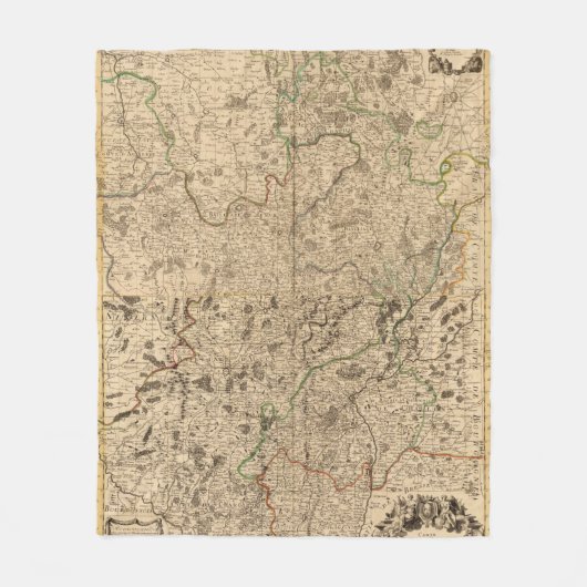 Battlefields en Romeinse wegen Fleece Deken (Voorkant)