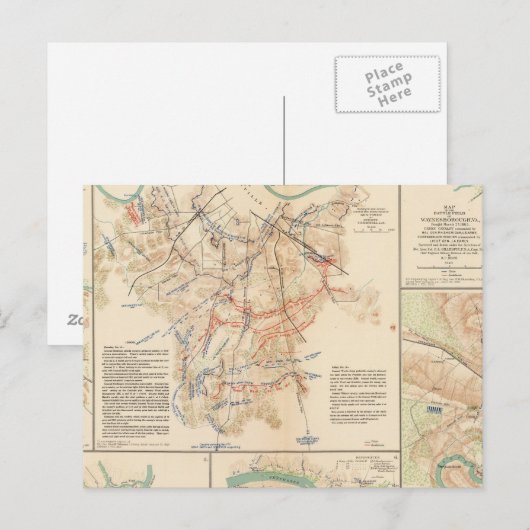 Battlefields Nashville, Tenn Briefkaart (Voorkant / Achterkant)