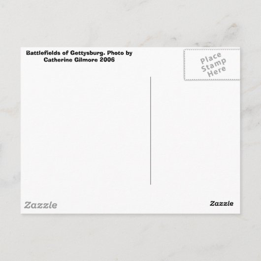 Battlefields of Gettysburg Briefkaart (Achterkant)