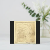 Battlefields of Manassas Map 21 juli 1861 Briefkaart (Staand voorkant)