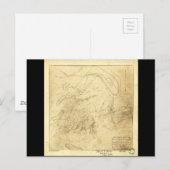 Battlefields of Manassas Map 21 juli 1861 Briefkaart (Voorkant / Achterkant)