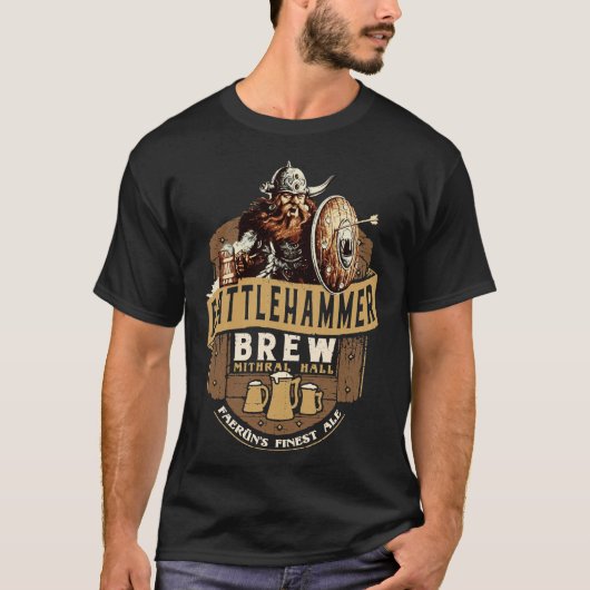 Battlehammer Brew Bruenor Realms Classic T-Shirt (Voorkant)