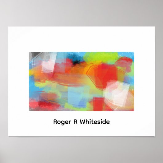 Battlehear abstract art by Roger R Whiteside Poster (Voorkant)