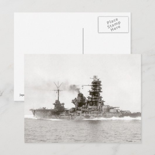 Battlehip-Carrier Hyuga Briefkaart (Voorkant / Achterkant)